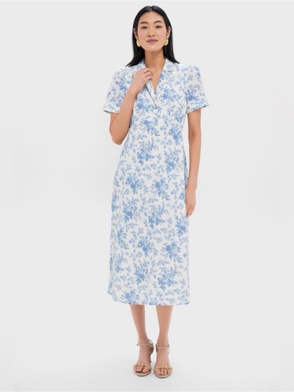 NWT Tuckernuck Bellamy Midi dress in forget me not size M